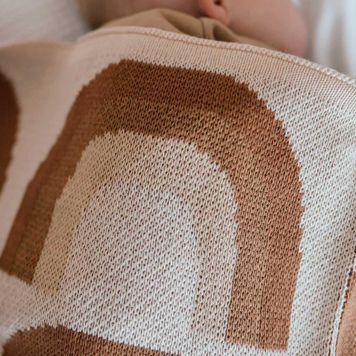 Knitted Rainbow Blanket
