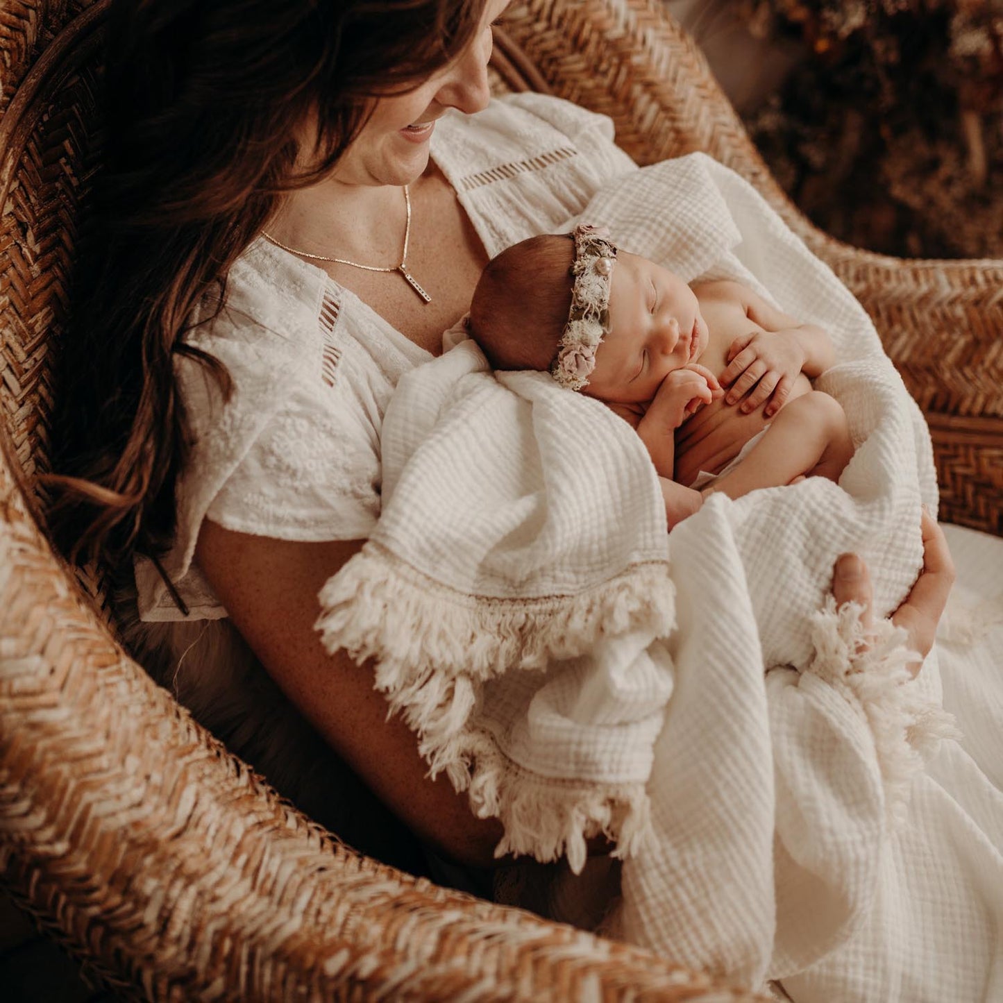 Luxury Fringed Swaddle