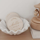 Wooden Baby Milestone Discs - 14 Plaque Set