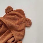 Billie & Byron Hooded Baby and Toddler Bath Towel with Bear Ears in Tan