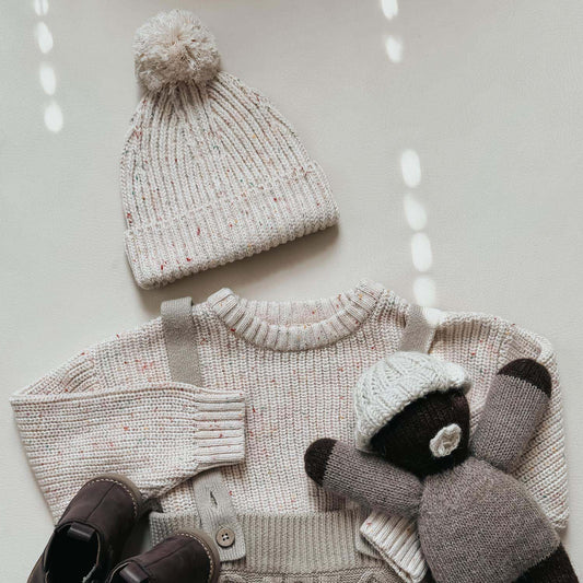 Speckle Knit Baby Beanie
